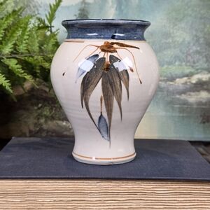 Handcrafted Ceramic Vase with Floral Design